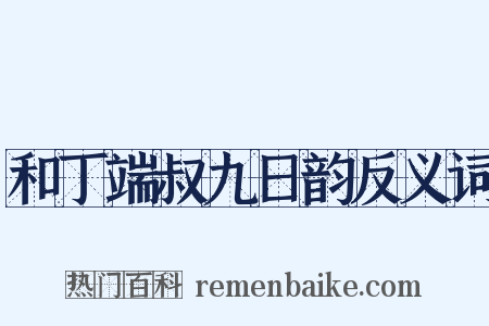 和丁端叔九日韵反义词是什么意思的图片
